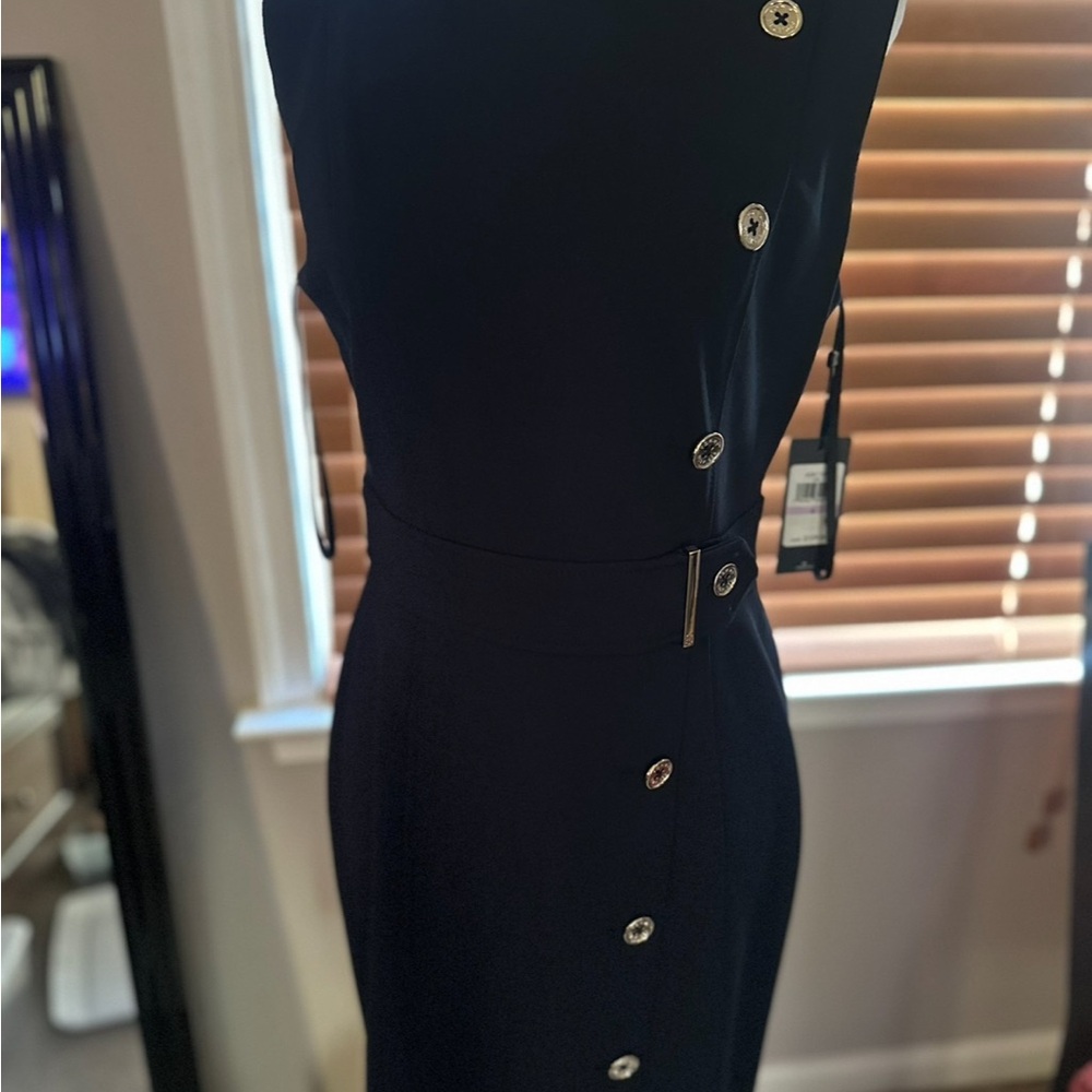Elegant Black Button-Down Dress